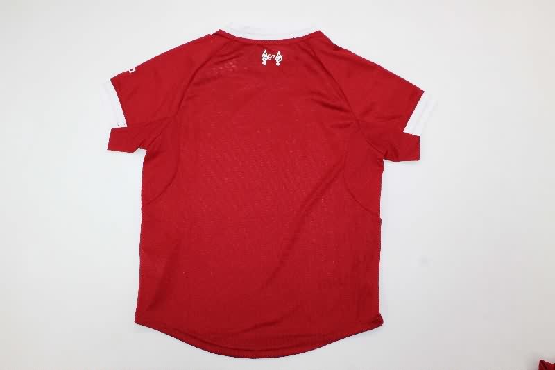 25/26 Liverpool Home Kids Soccer Jersey And Shorts (Player)