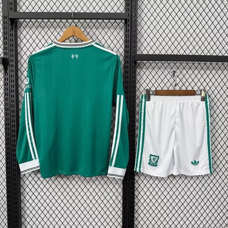 25/26 Liverpool Third Long Sleeve Kids Soccer Jersey And Shorts