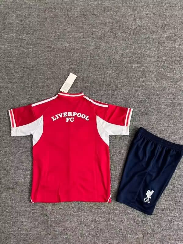 25/26 Liverpool Travel Kids Soccer Jersey And Shorts
