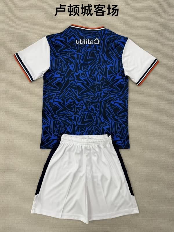 25/26 Luton Town Away Kids Soccer Jersey And Shorts