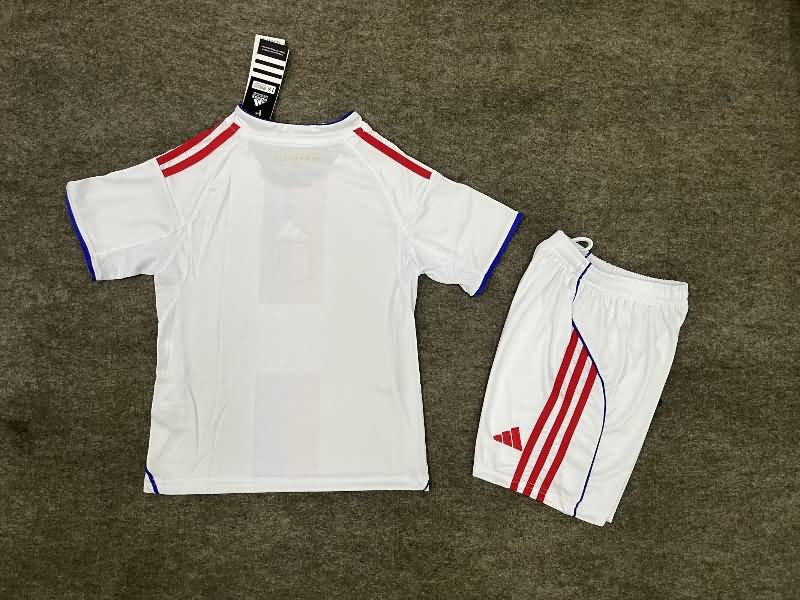 25/26 Lyon Home Kids Soccer Jersey And Shorts
