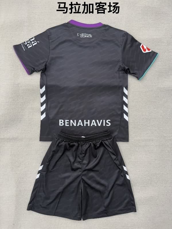 25/26 Malaga Away Kids Soccer Jersey And Shorts