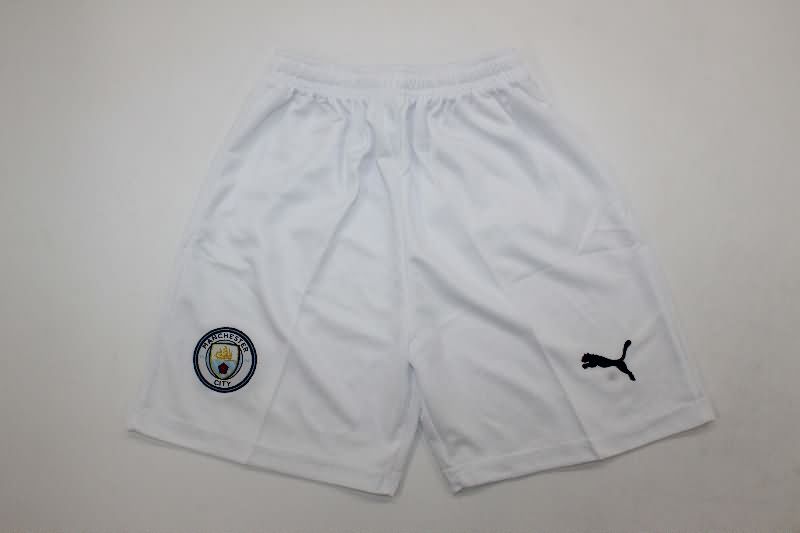 25/26 Manchester City Home Kids Soccer Jersey And Shorts