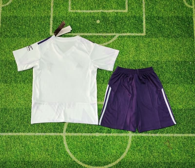 25/26 Manchester United Away Kids Soccer Jersey And Shorts