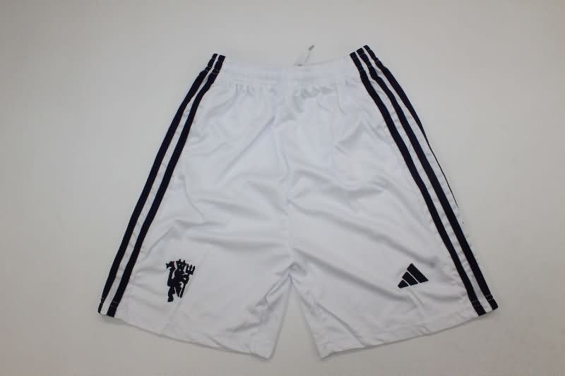 25/26 Manchester United Away Kids Soccer Jersey And Shorts Leaked