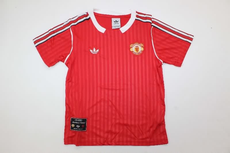 25/26 Manchester United Red Kids Soccer Jersey And Shorts