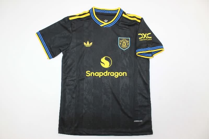 25/26 Manchester United Third Kids Soccer Jersey And Shorts