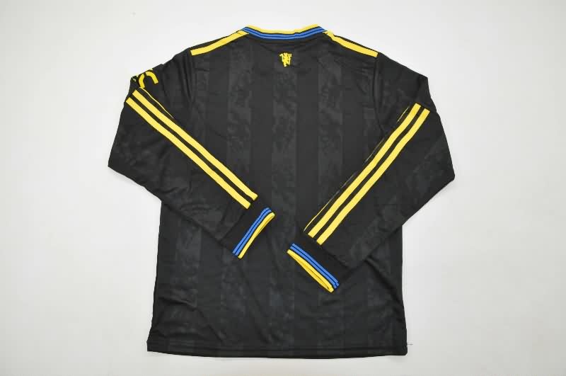 25/26 Manchester United Third Long Sleeve Kids Soccer Jersey And Shorts