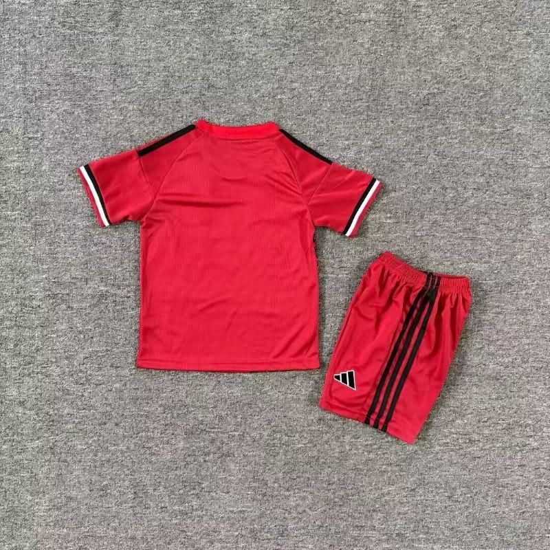 25/26 Manchester United Training Kids Soccer Jersey And Shorts