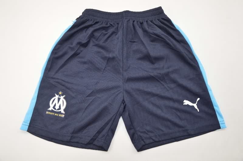 25/26 Marseilles Away Kids Soccer Jersey And Shorts