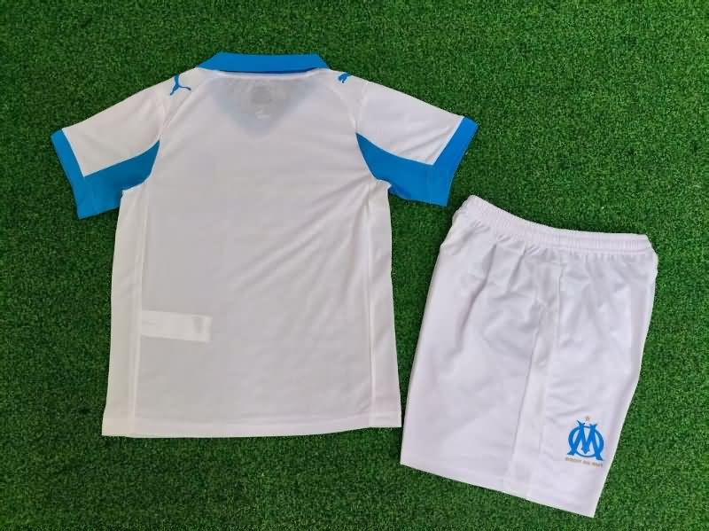 25/26 Marseilles Home Kids Soccer Jersey And Shorts (Player)