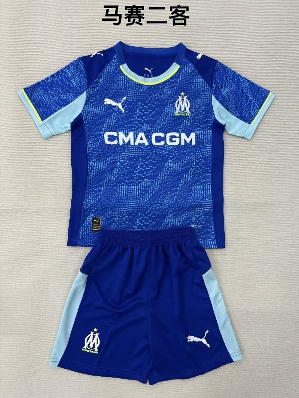 25/26 Marseilles Third Kids Soccer Jersey And Shorts