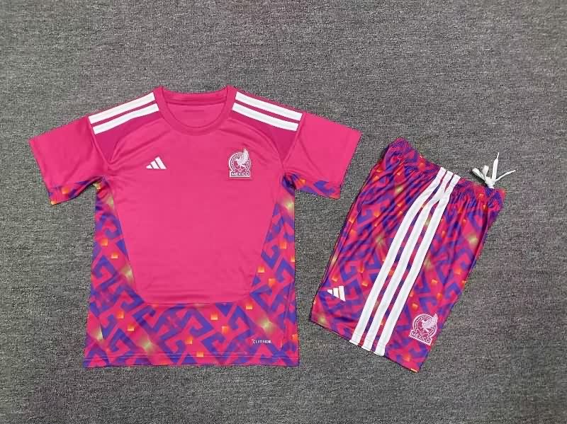 2026 Mexico Goalkeeper Pink Kids Soccer Jersey And Shorts 2026 Mexico Goalkeeper Pink Kids Soccer Jersey And Shorts