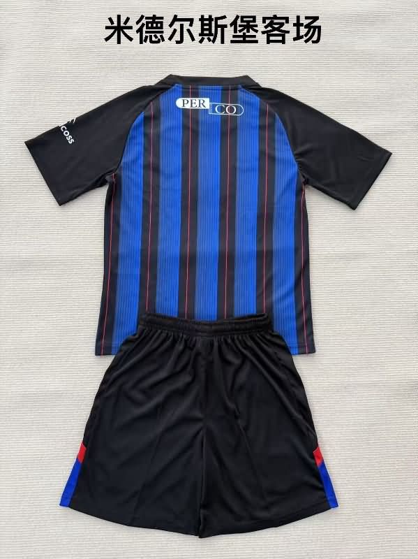 25/26 Middlesbrough Away Kids Soccer Jersey And Shorts