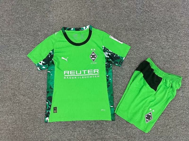 25/26 Monchengladbach Away Kids Soccer Jersey And Shorts