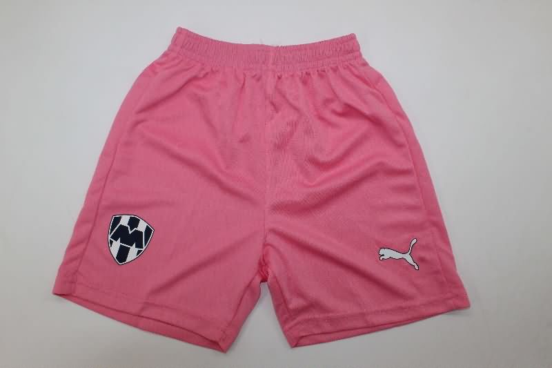 2025 Monterrey Club World Cup Goalkeeper Pink Kids Soccer Jersey And Shorts