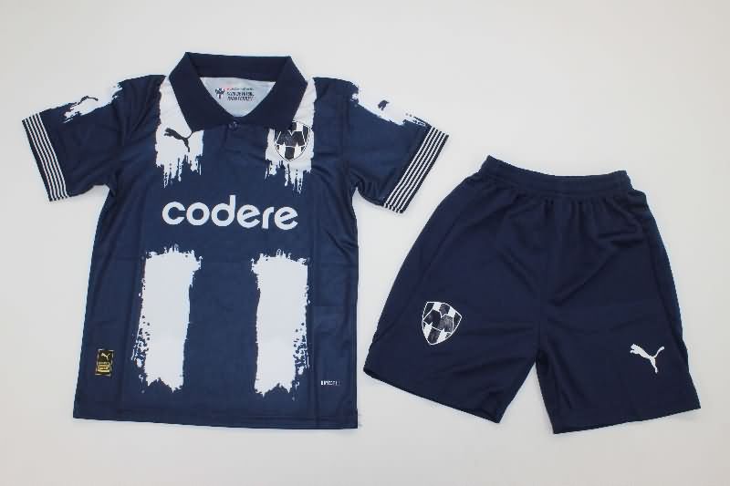 25/26 Monterrey Home Kids Soccer Jersey And Shorts
