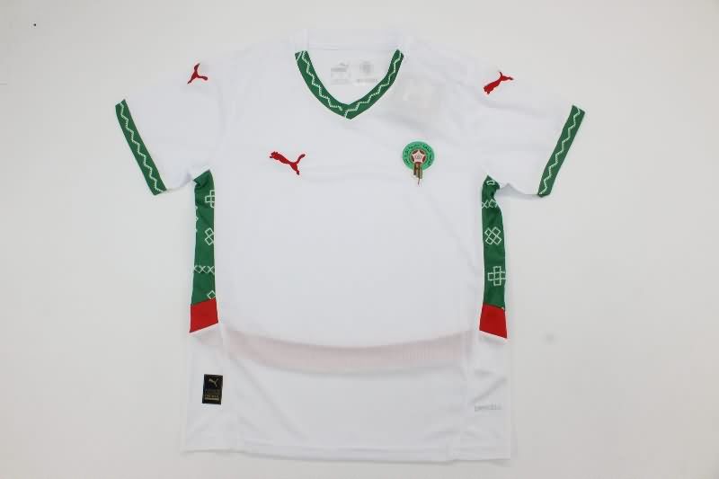 2025 Morocco Away Kids Soccer Jersey And Shorts