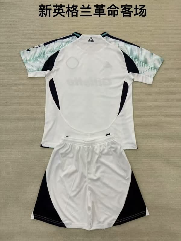 2025 New England Away Kids Soccer Jersey And Shorts