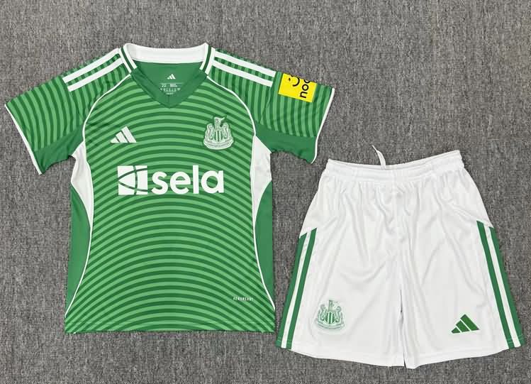 25/26 Newcastle United Away Kids Soccer Jersey And Shorts