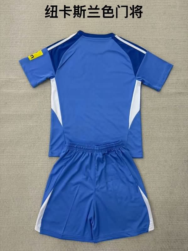 25/26 Newcastle United Goalkeeper Blue Kids Soccer Jersey And Shorts