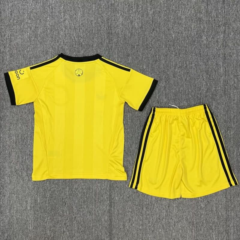 25/26 Newcastle United Goalkeeper Yellow Kids Soccer Jersey And Shorts