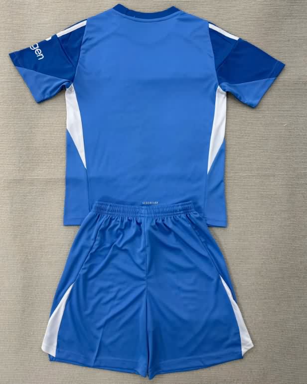 25/26 Nottingham Forest Goalkeeper Blue Kids Soccer Jersey And Shorts
