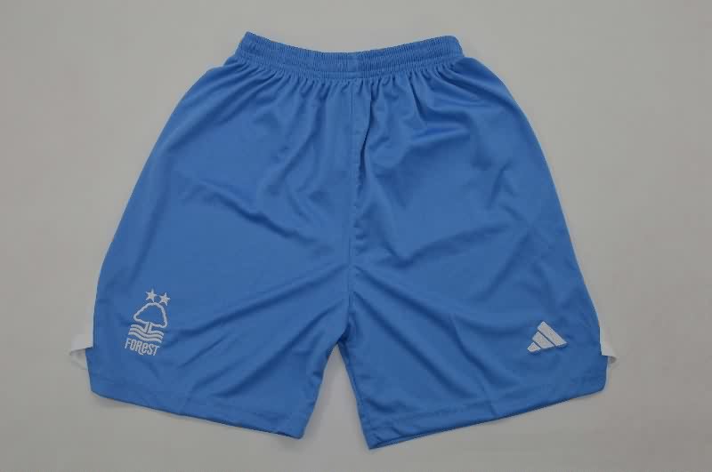 25/26 Nottingham Forest Goalkeeper Blue Kids Soccer Jersey And Shorts