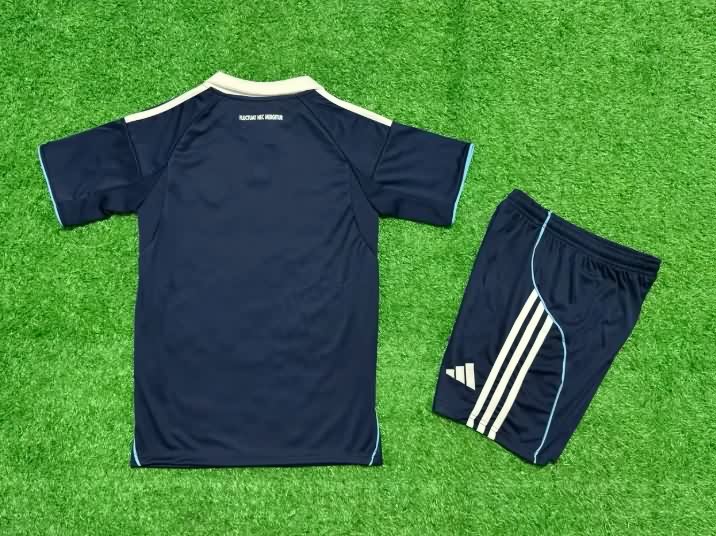 25/26 Paris FC Home Kids Soccer Jersey And Shorts