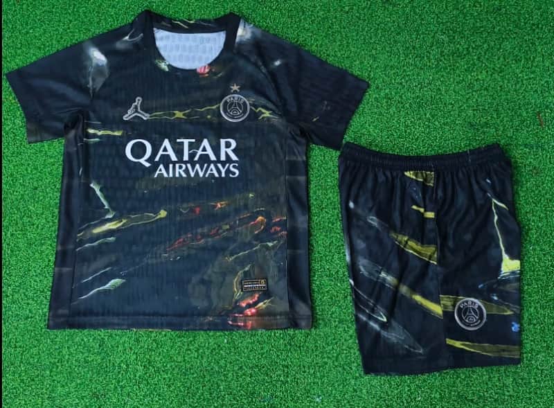 25/26 Paris St Germain Fifth Kids Soccer Jersey And Shorts (Player)