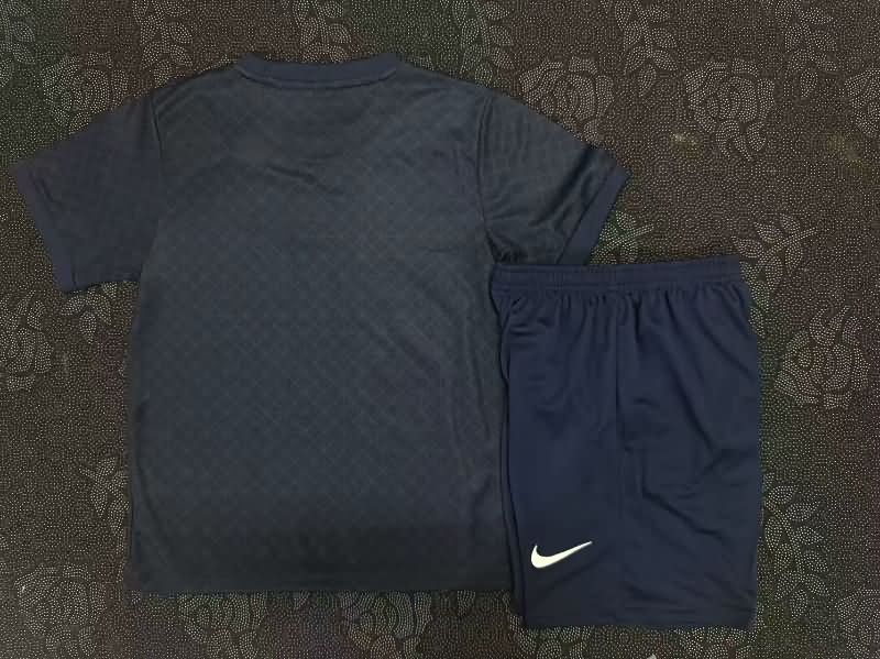25/26 Paris St Germain Home Kids Soccer Jersey And Shorts Leaked