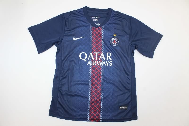 25/26 Paris St Germain Home Kids Soccer Jersey And Shorts With Star