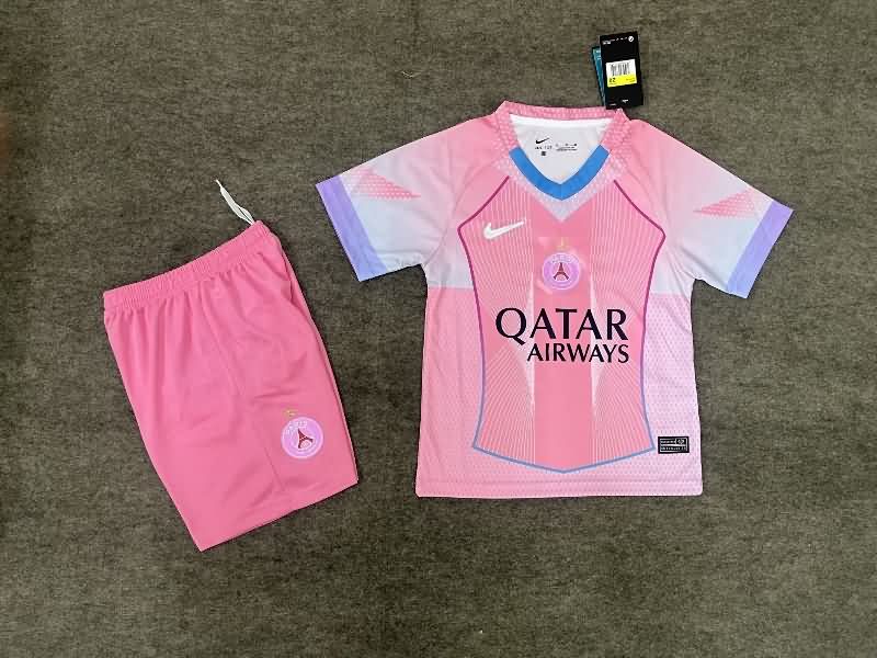 25/26 Paris St Germain Training Kids Soccer Jersey And Shorts 02