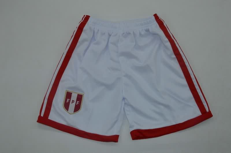 2026 Peru Home Kids Soccer Jersey And Shorts
