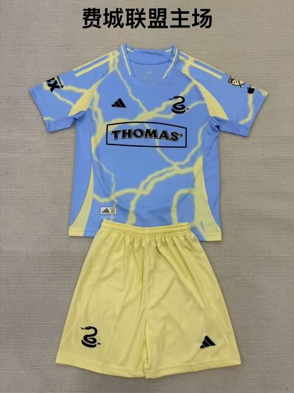 2025 Philadelphia Union Home Kids Soccer Jersey And Shorts