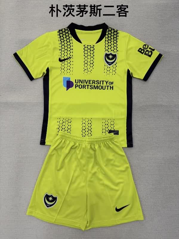 25/26 Portsmouth Third Kids Soccer Jersey And Shorts
