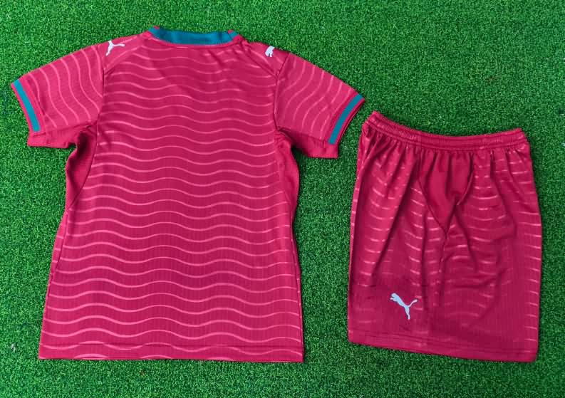 2026 Portugal World Cup Home Kids Soccer Jersey And Shorts (Player)