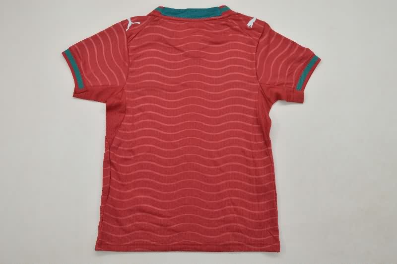 2026 Portugal World Cup Home Kids Soccer Jersey And Shorts (Player)