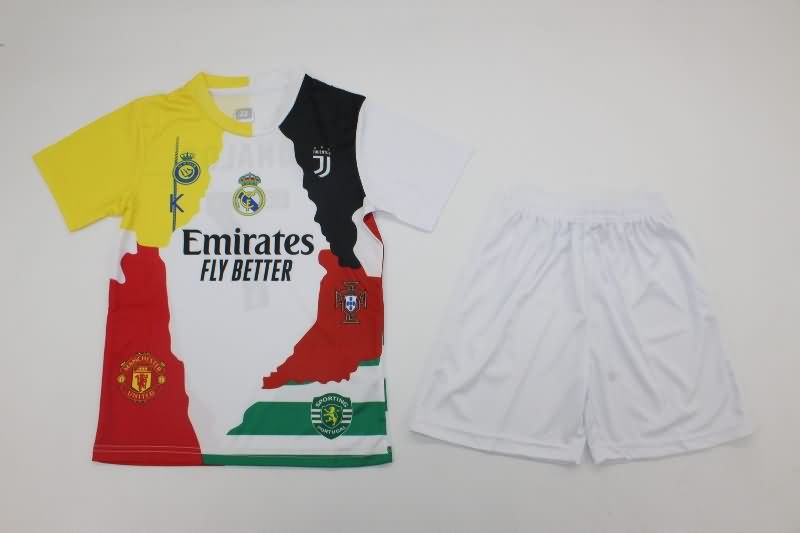 2025 Portugal RONALDO Special Kids Soccer Jersey And Shorts