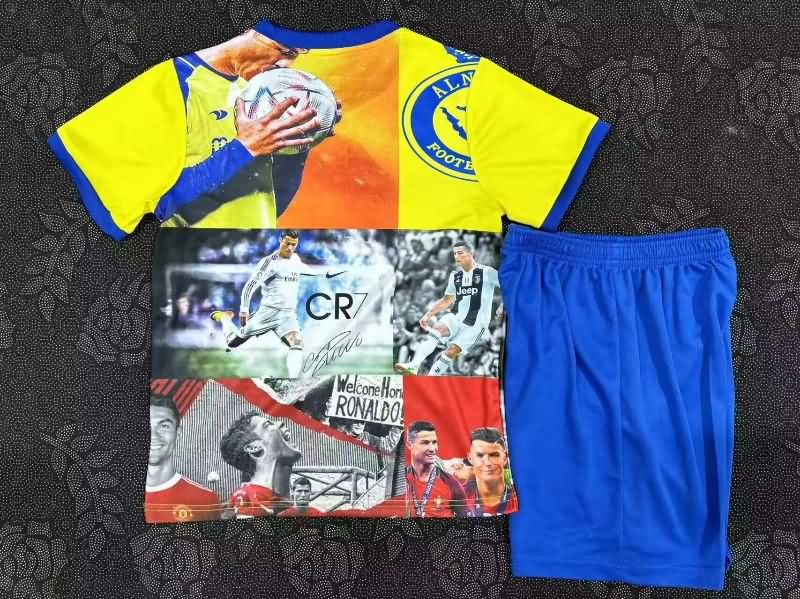 2025 Portugal RONALDO Special Kids Soccer Jersey And Shorts 02