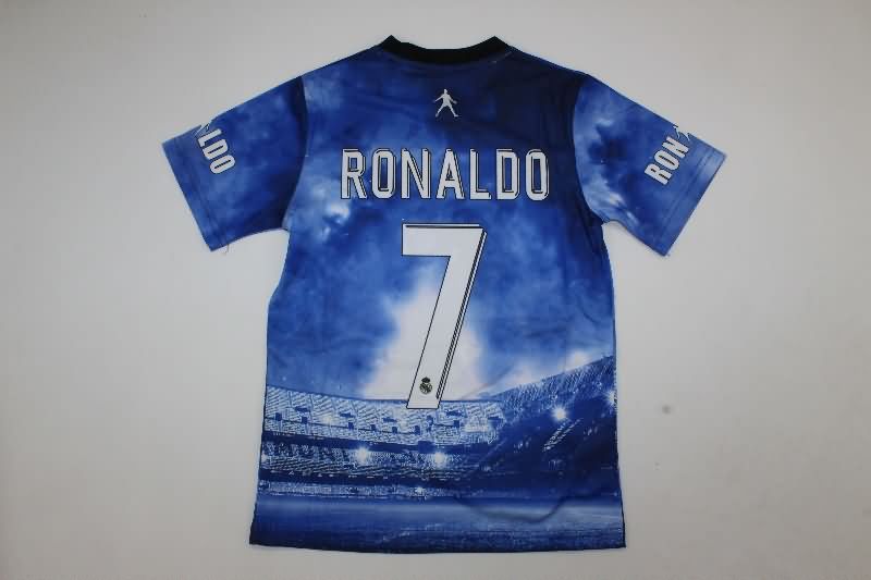 2025 Portugal RONALDO Special Kids Soccer Jersey And Shorts 03