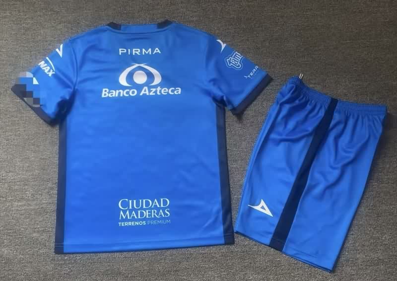 25/26 Puebla Goalkeeper Dark Blue Kids Soccer Jersey And Shorts