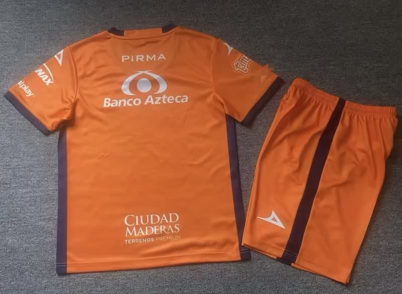 25/26 Puebla Goalkeeper Orange Kids Soccer Jersey And Shorts