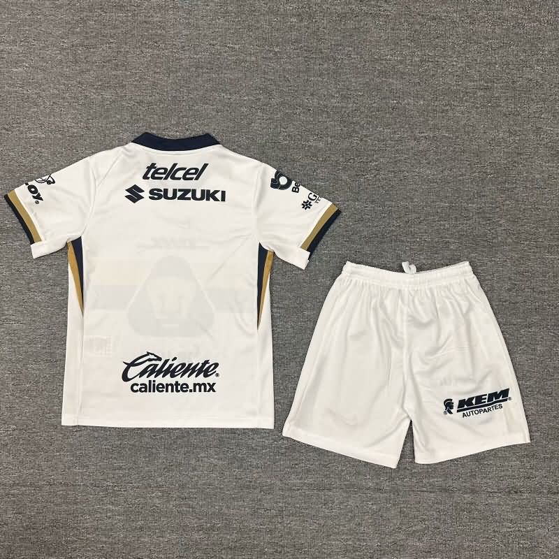 25/26 Pumas UNAM Home Kids Soccer Jersey And Shorts