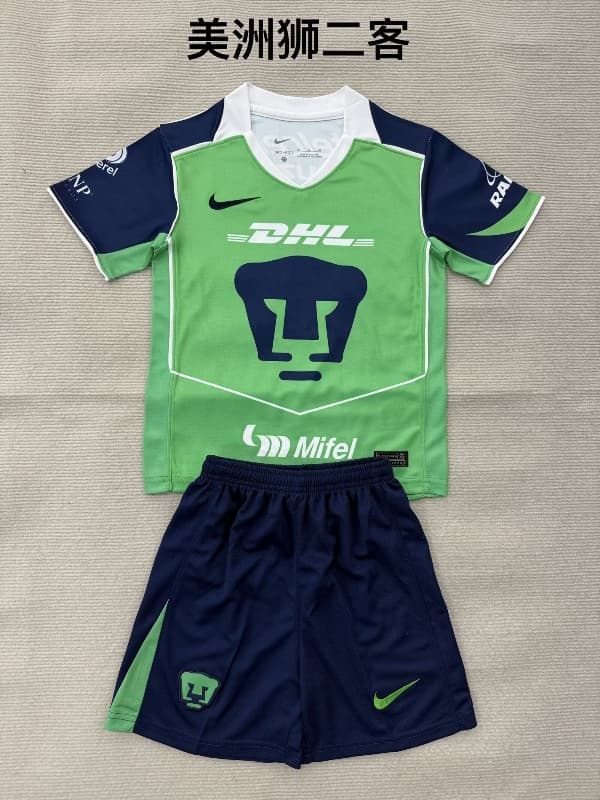 25/26 Pumas UNAM Third Kids Soccer Jersey And Shorts