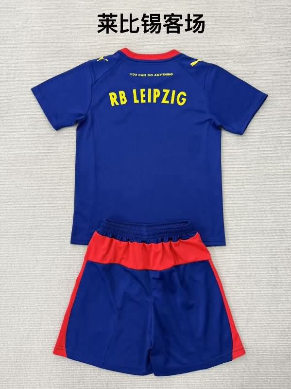 25/26 RB Leipzig Away Kids Soccer Jersey And Shorts