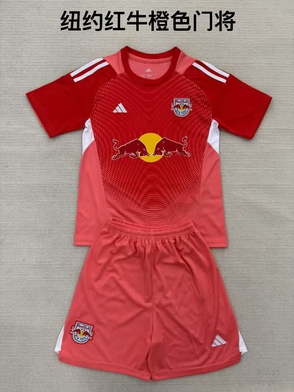 2025 RB New York Goalkeeper Orange Kids Soccer Jersey And Shorts
