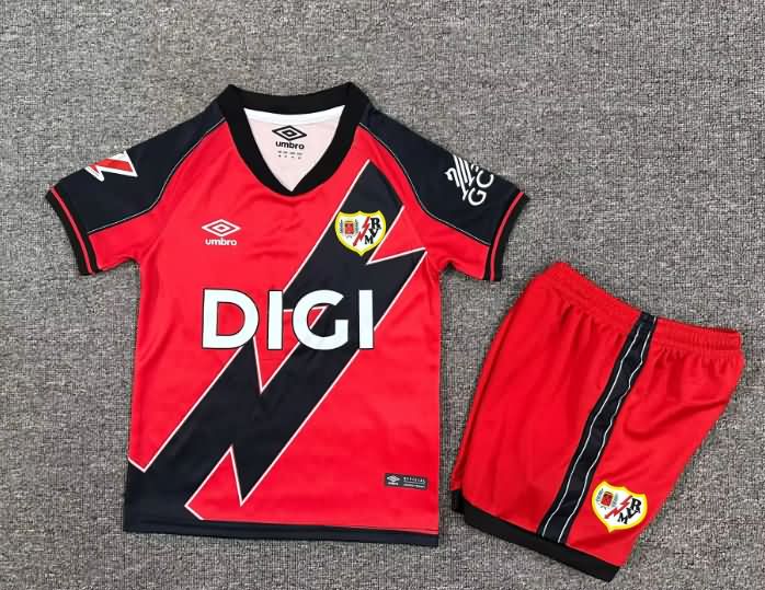 25/26 Rayo Vallecano Away Kids Soccer Jersey And Shorts