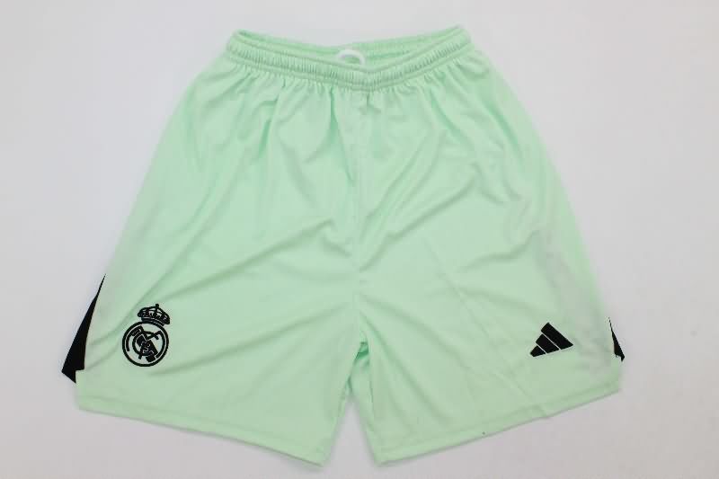 25/26 Real Madrid Goalkeeper Green Kids Soccer Jersey And Shorts