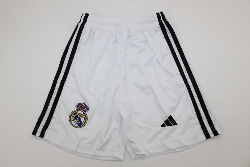 25/26 Real Madrid Home Kids Soccer Jersey And Shorts